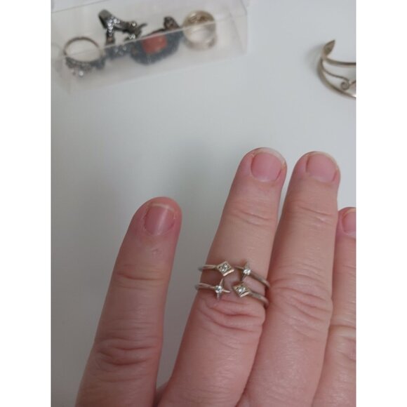 Vintage CHAM CN 925 P Double Band Ring Size 5.5 - Picture 7 of 7